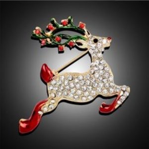 3 for $20 🛍 Christmas Gold Reindeer brooch